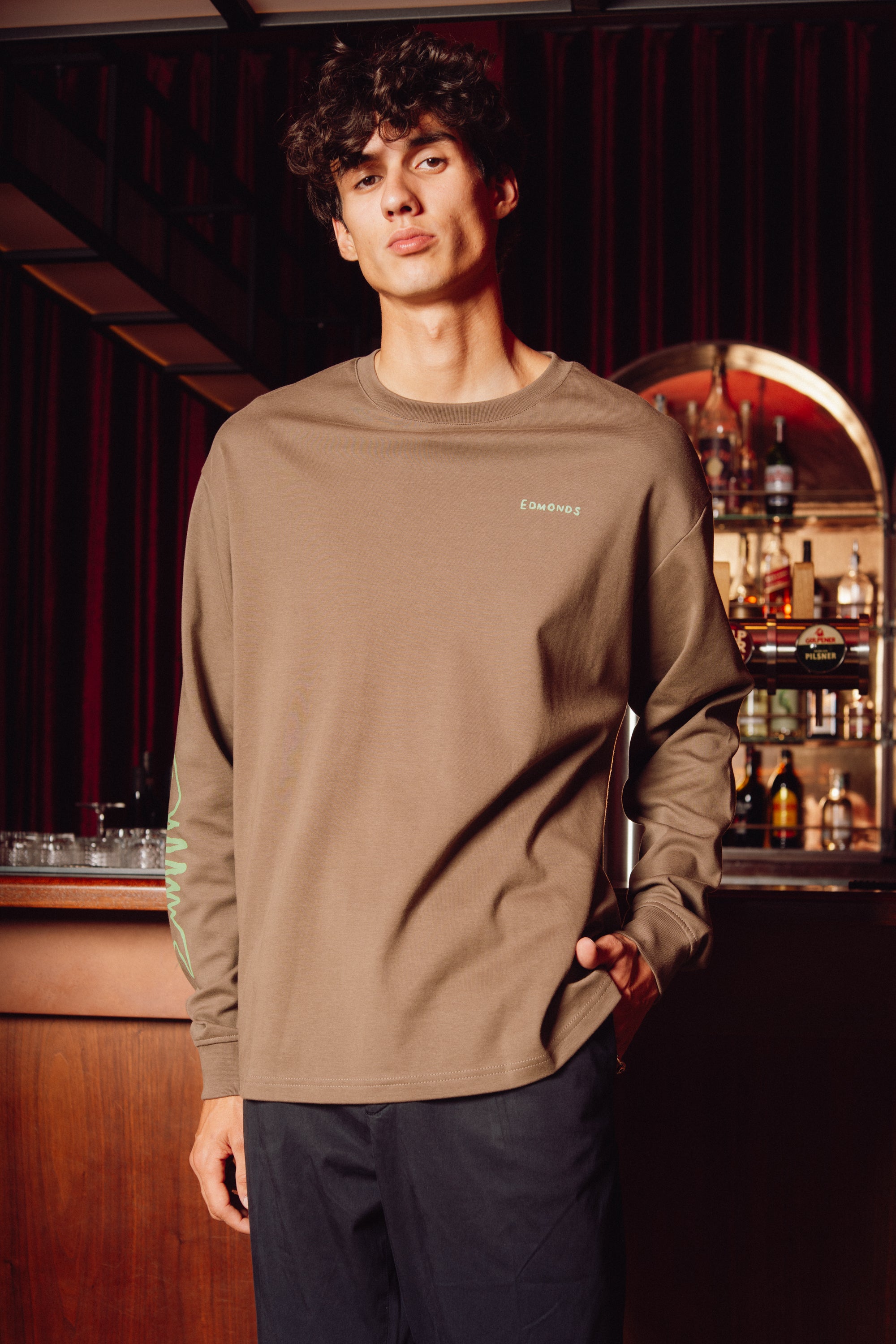 Le Poisson longsleeve Tee - Brown