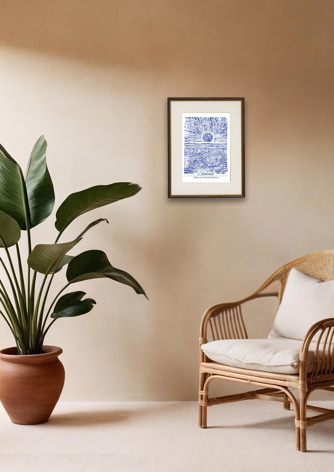 Horizon artwork in frame