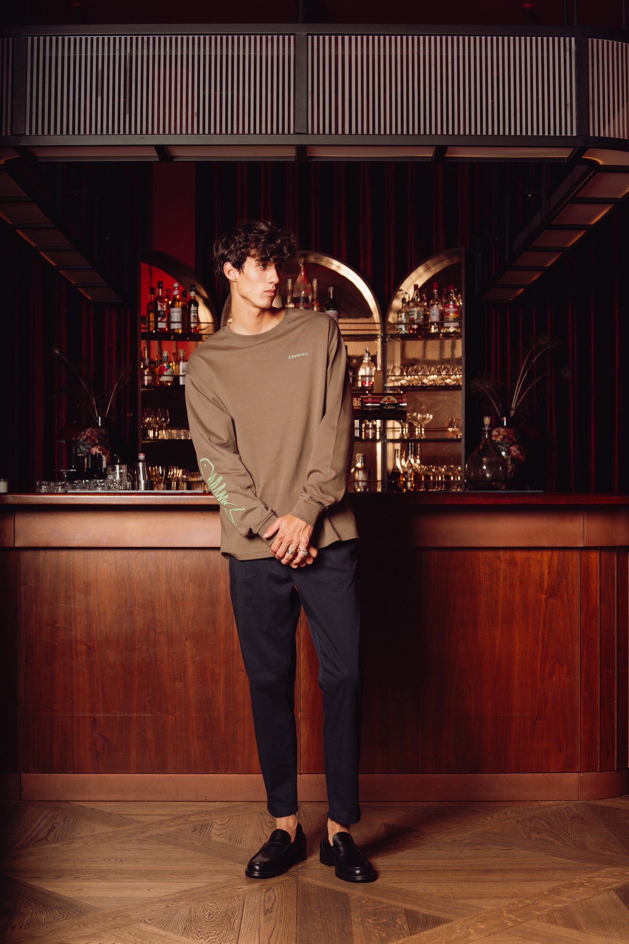 Le Poisson longsleeve Tee - Brown