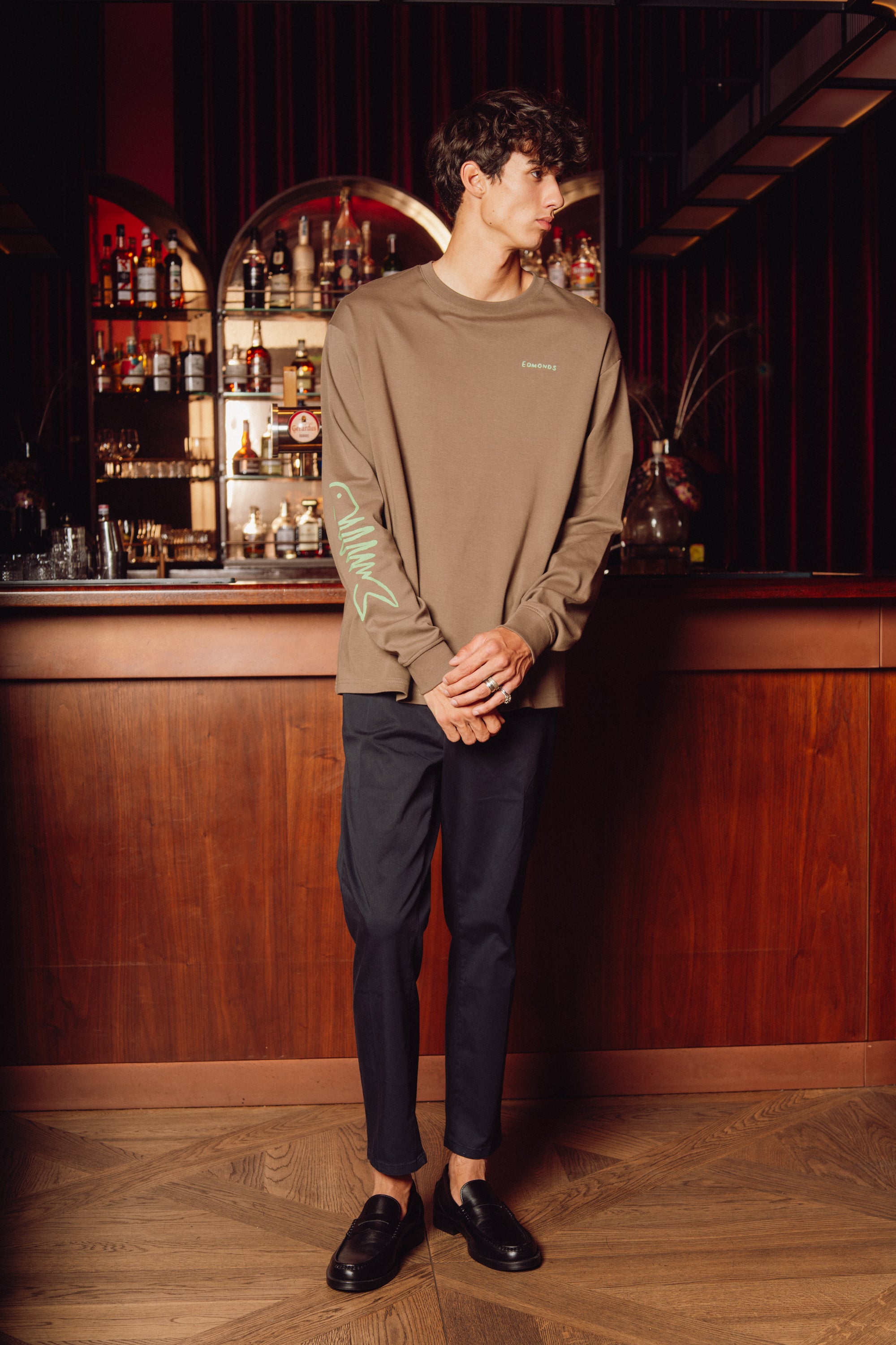 Le Poisson longsleeve Tee - Brown