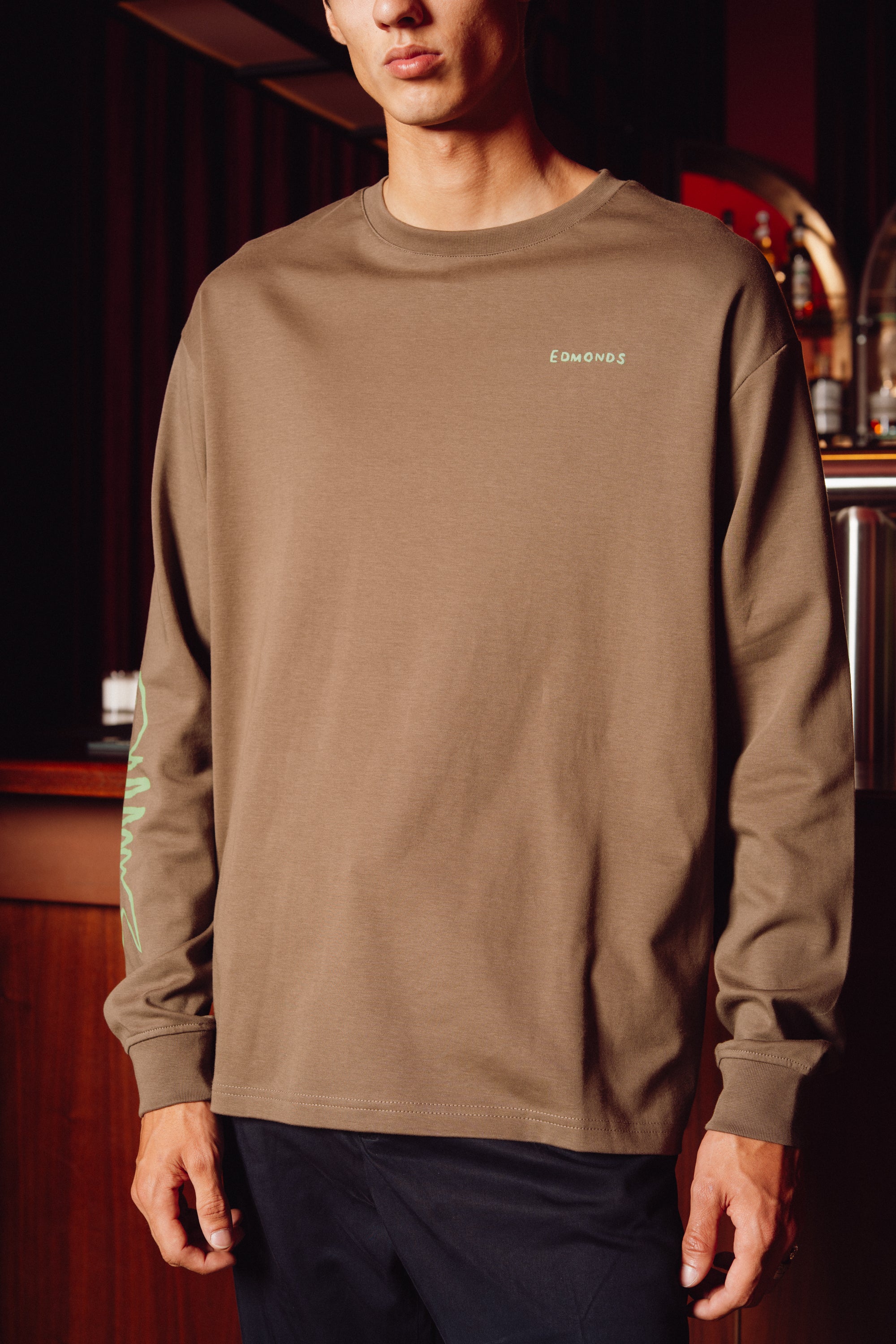 Le Poisson longsleeve Tee - Brown
