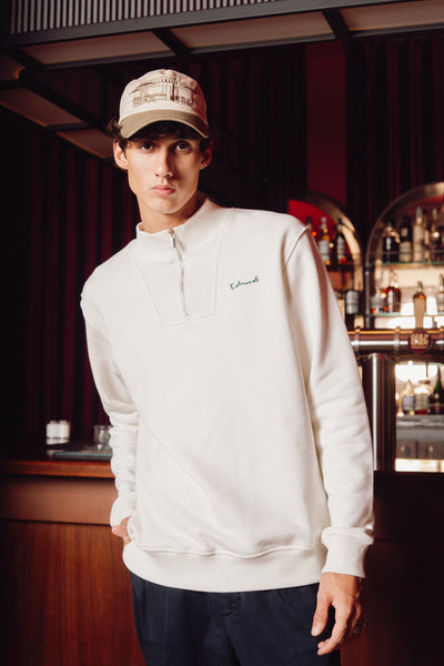 Le Poisson half zip  - Off white