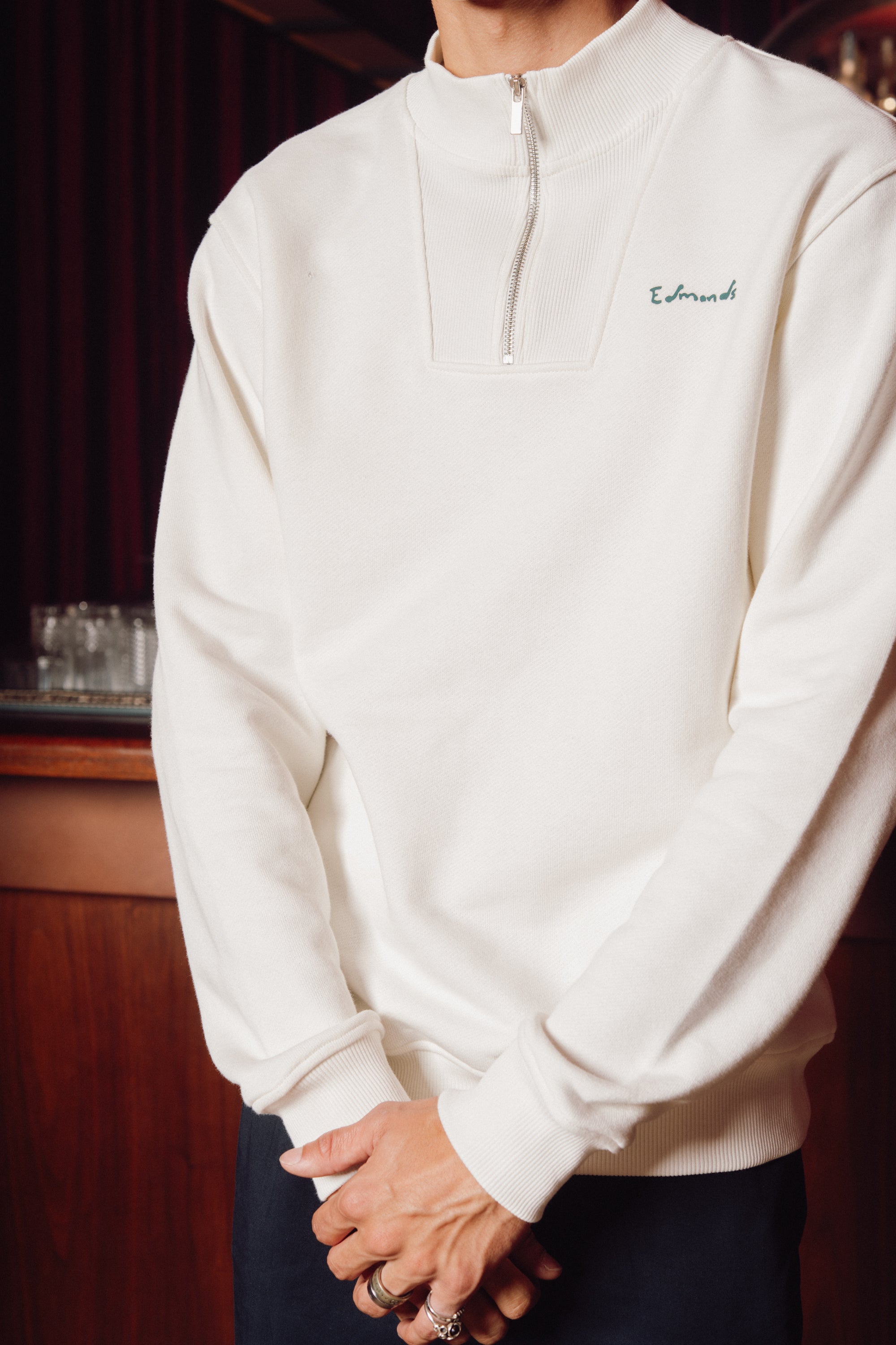 Le Poisson half zip  - Off white