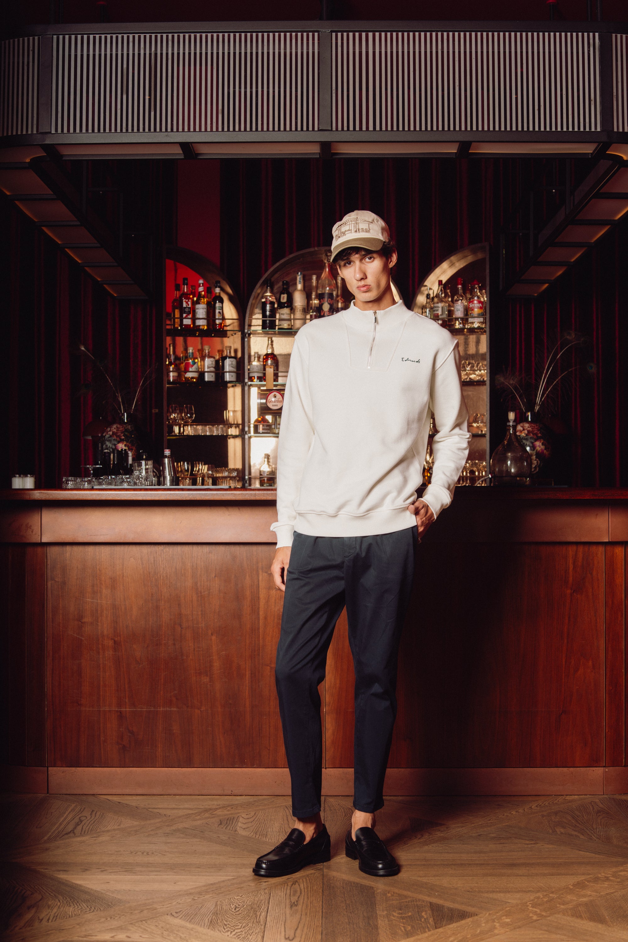 Le Poisson half zip  - Off white