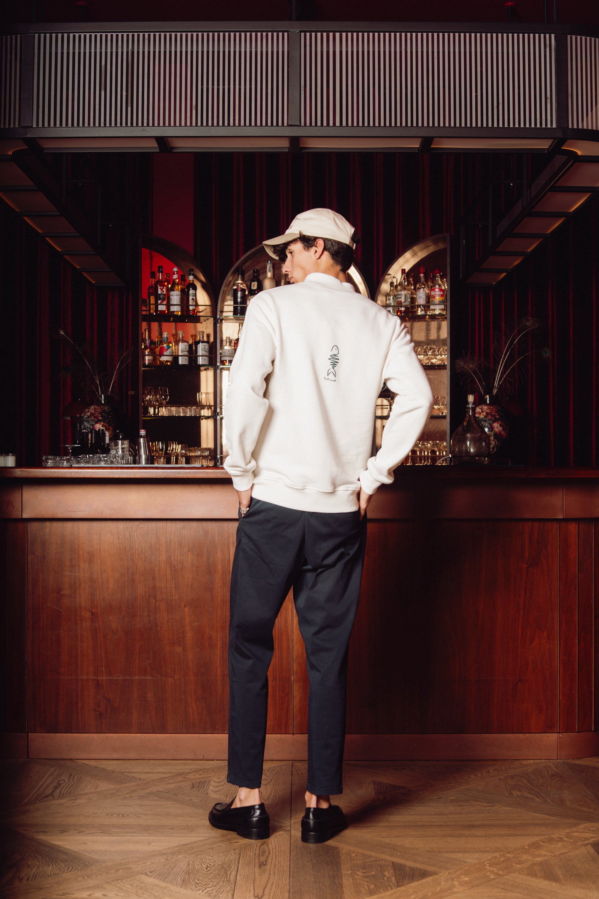 Le Poisson half zip  - Off white