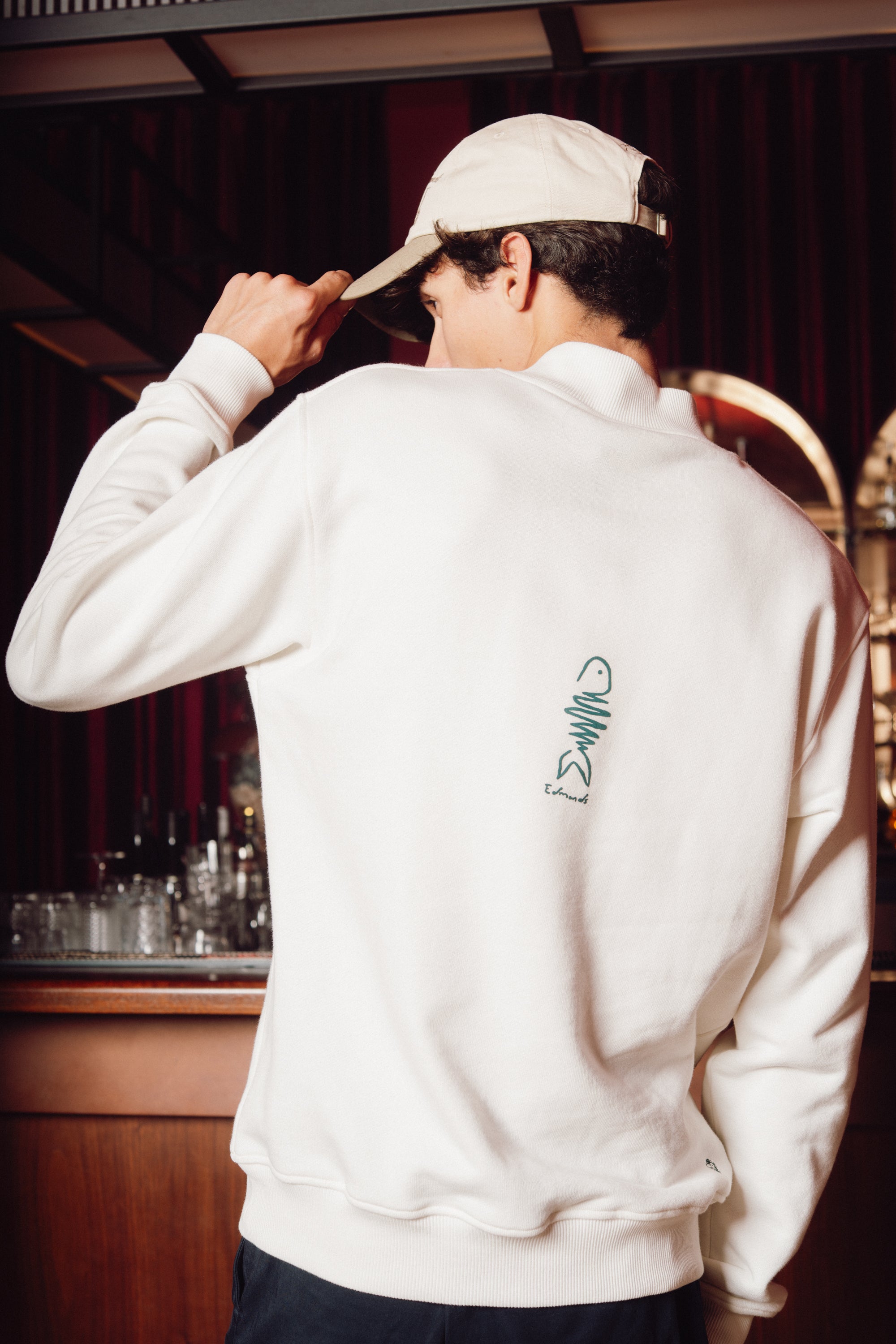 Le Poisson half zip  - Off white