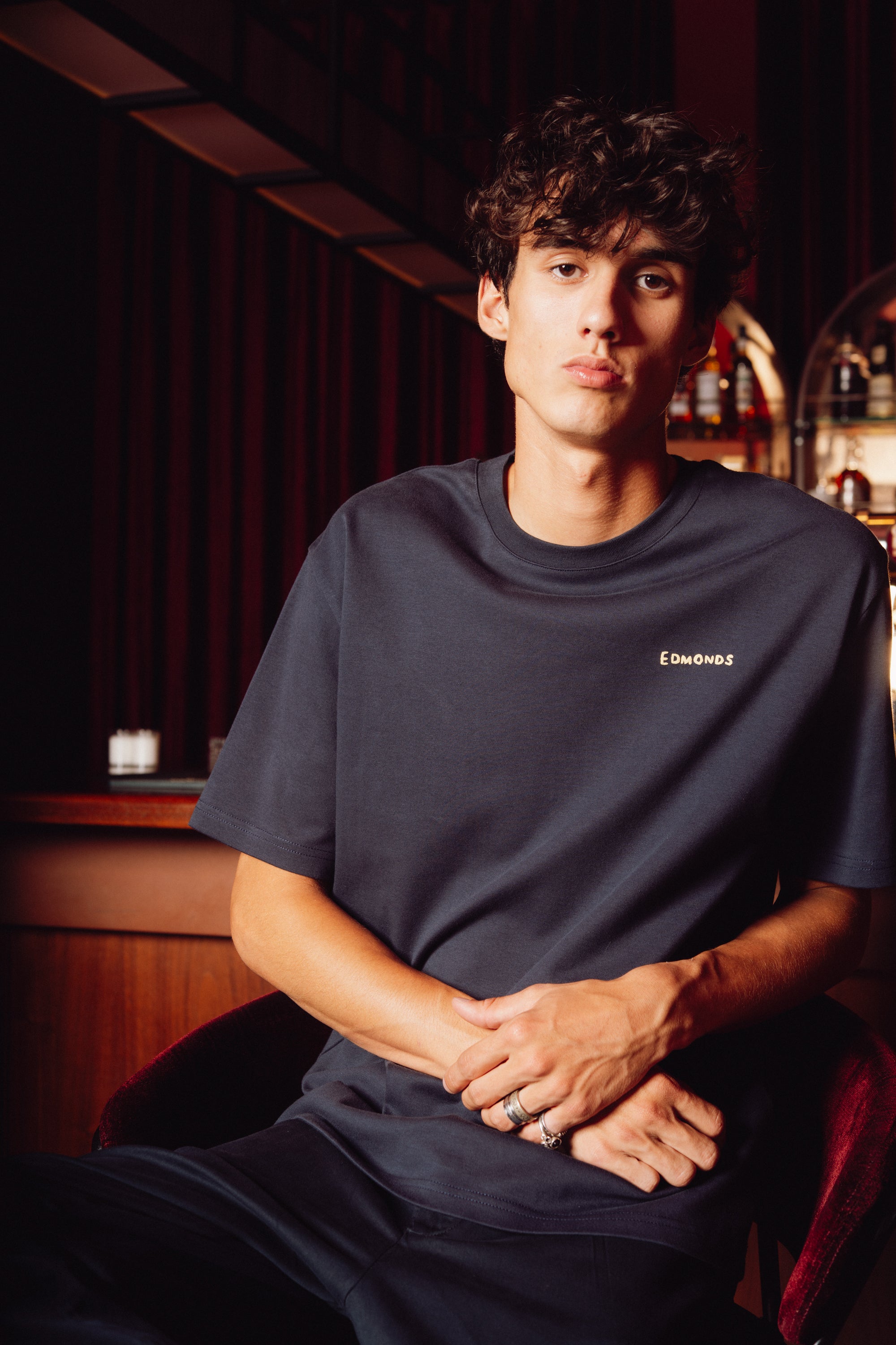 Lamé T-shirt - Navy