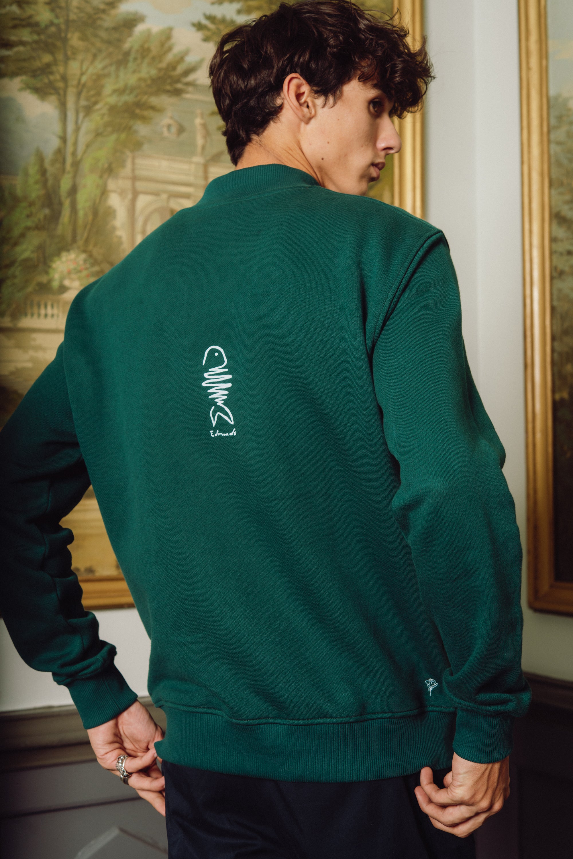 Le Poisson half zip  - Dark green