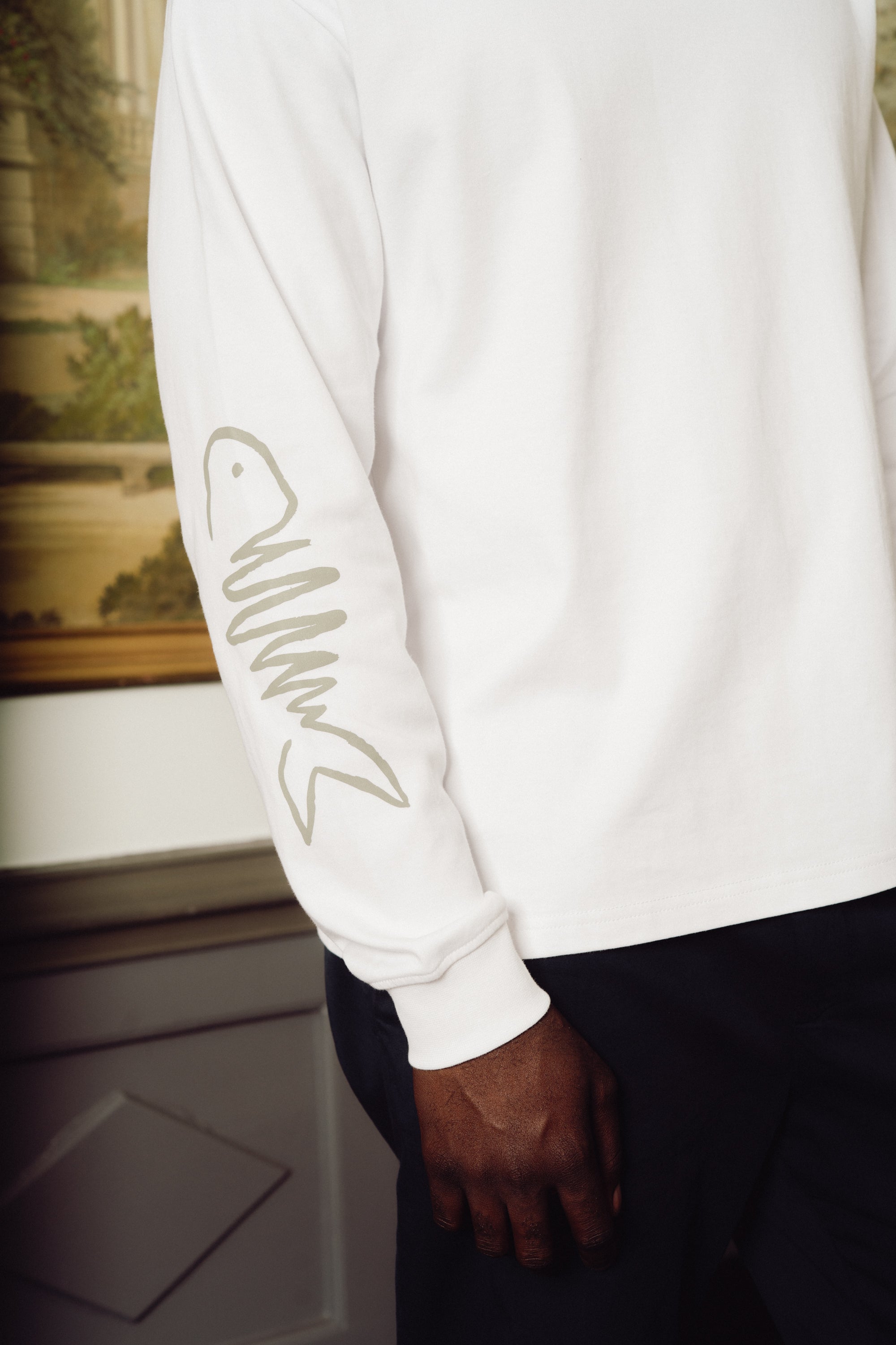 Le Poisson longsleeve Tee - White