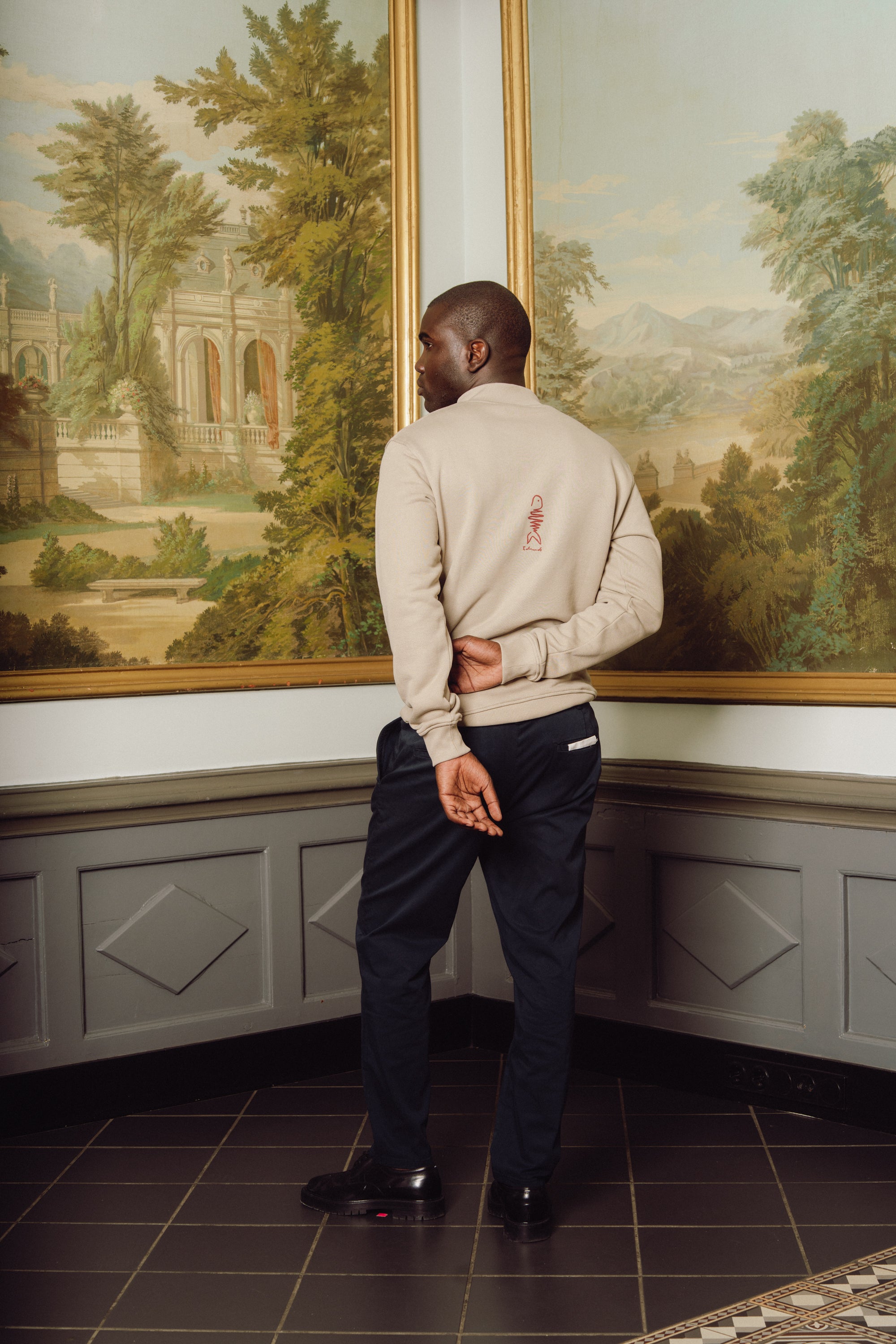 Le Poisson half zip  - Dark sand
