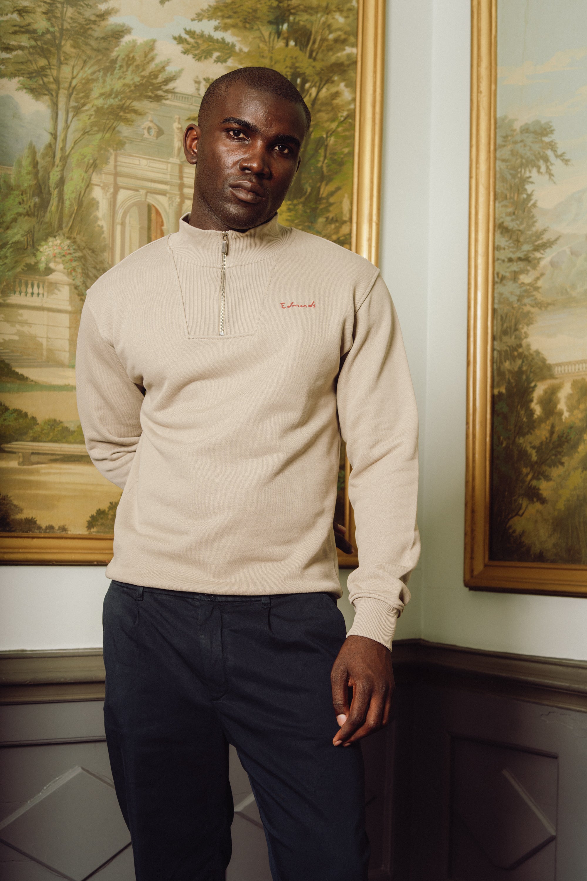 Le Poisson half zip  - Dark sand
