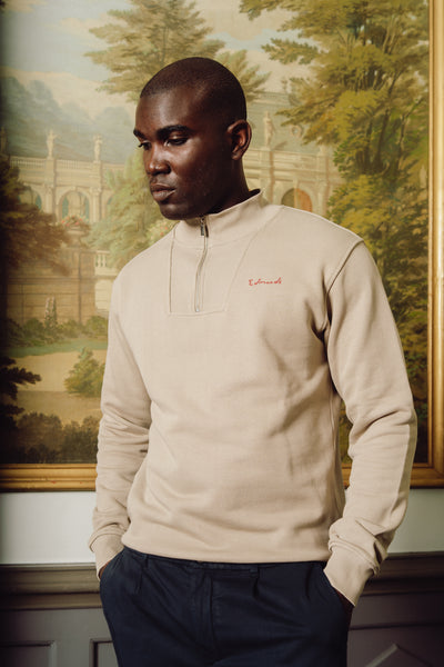 Le Poisson half zip  - Dark sand