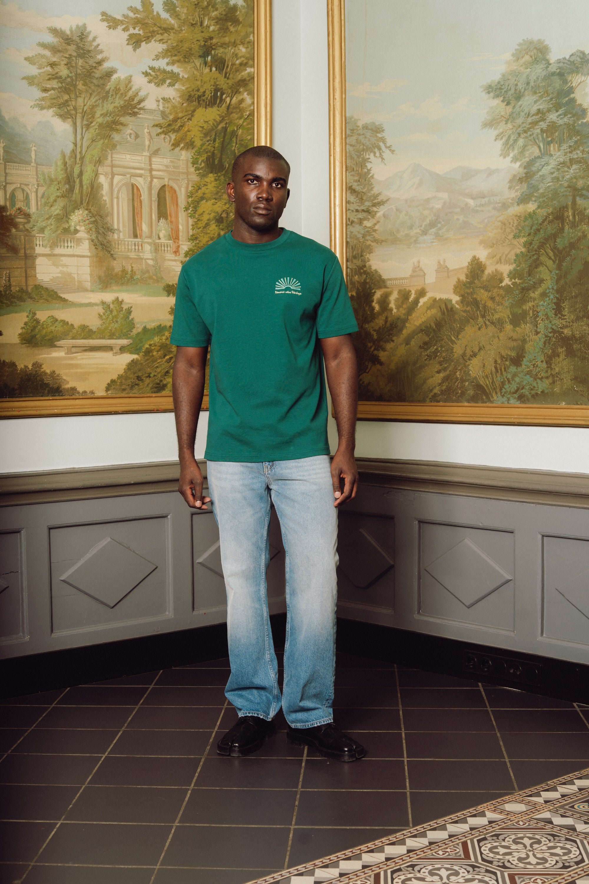 Honorer embroidery tee - Green