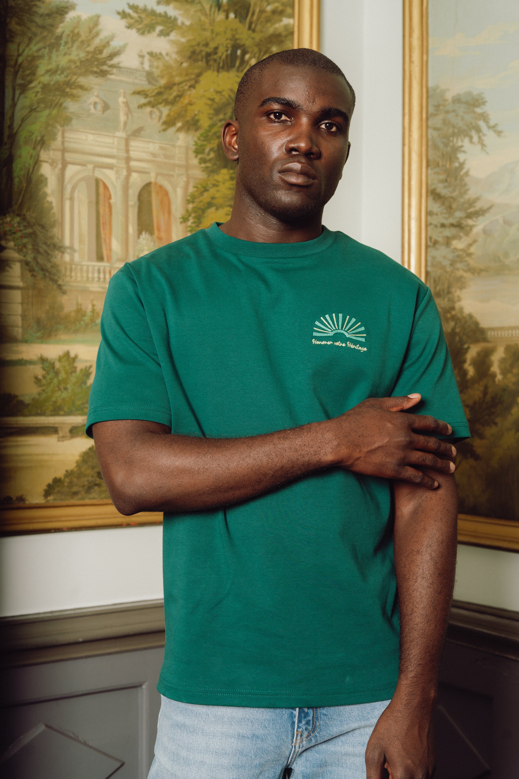 Honorer embroidery tee - Green