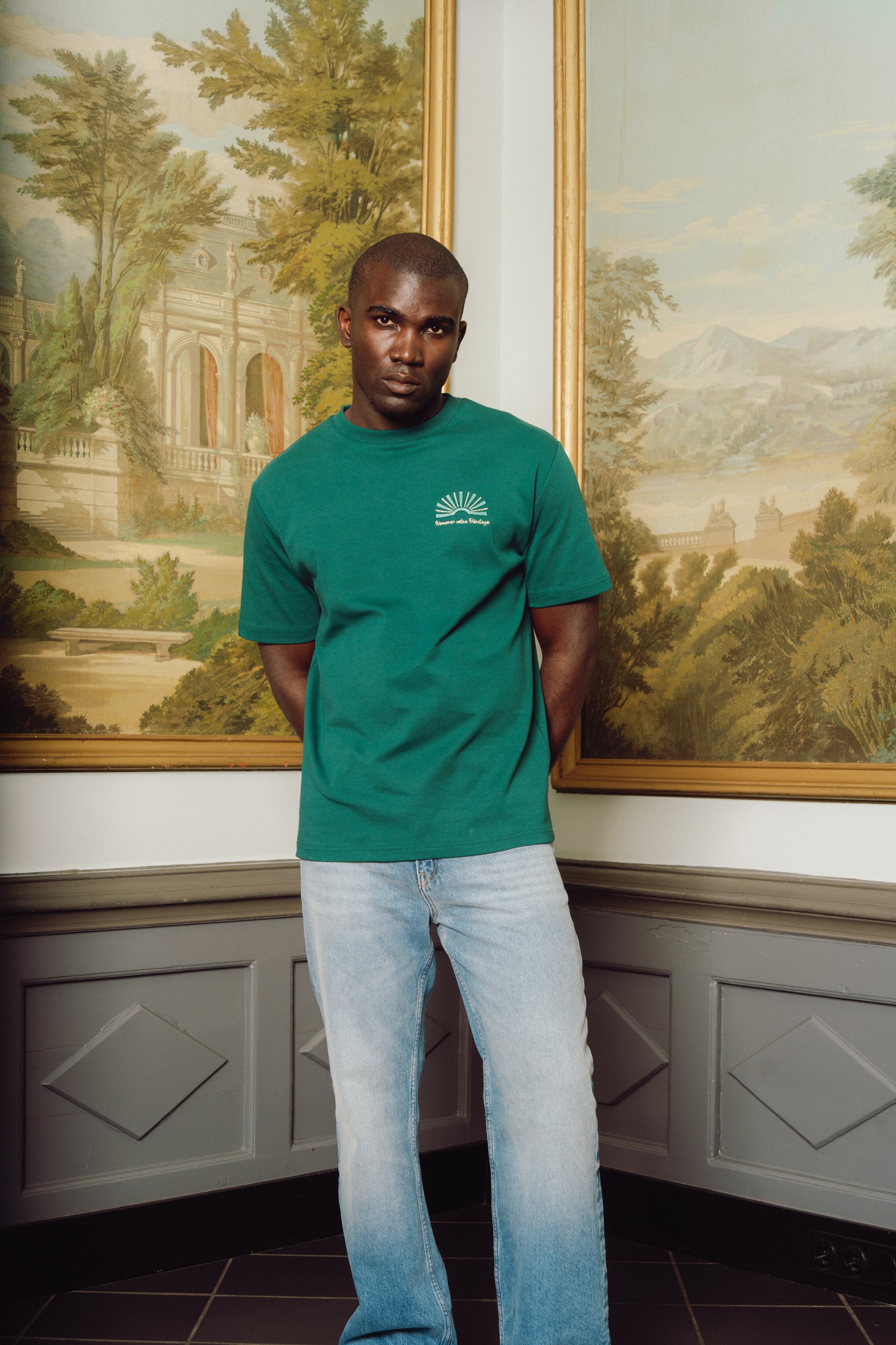 Honorer embroidery tee - Green