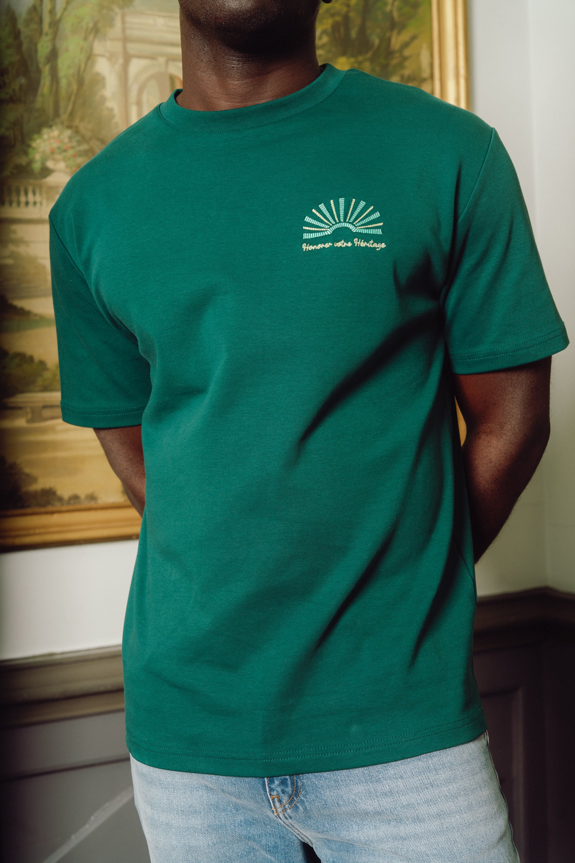Honorer embroidery tee - Green