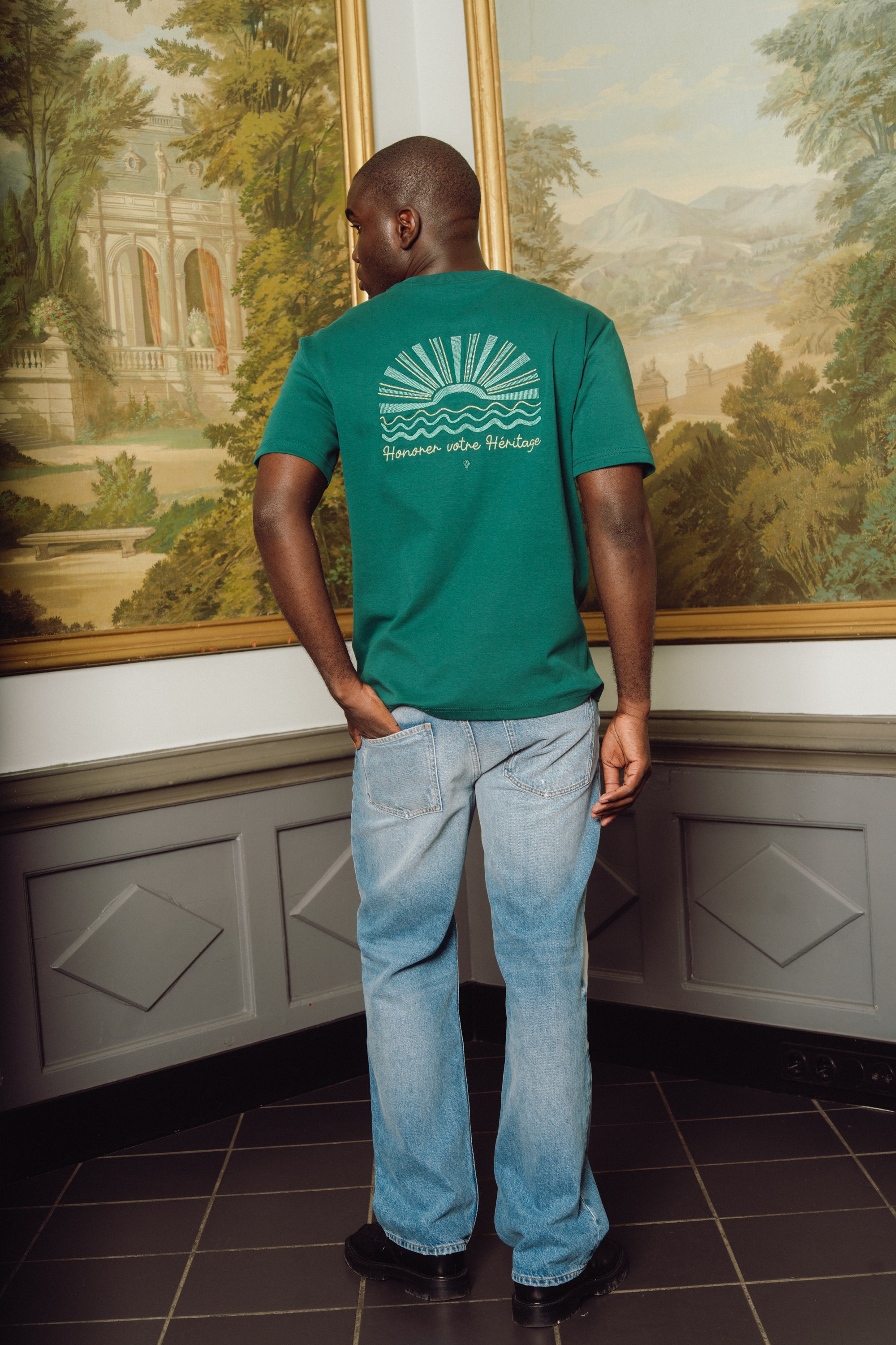 Honorer embroidery tee - Green