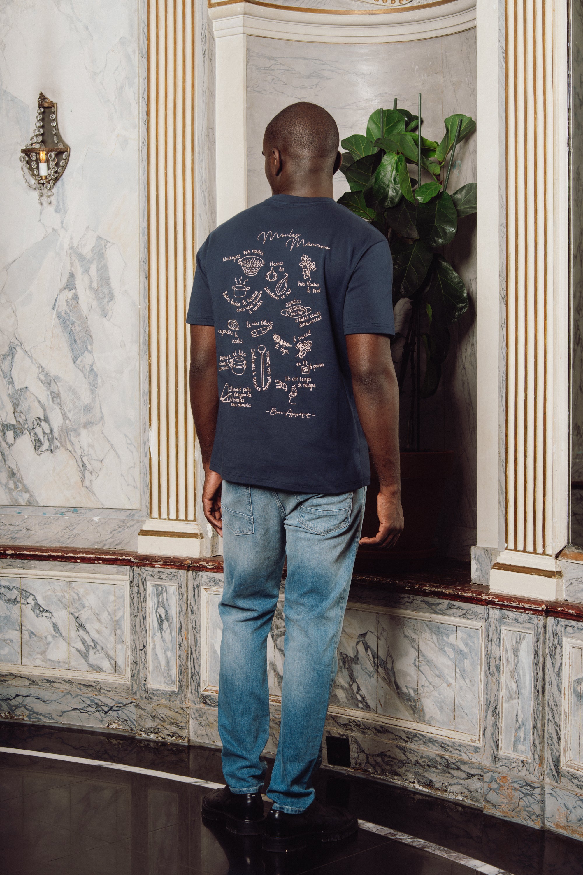 Moule Maniere tee - Navy