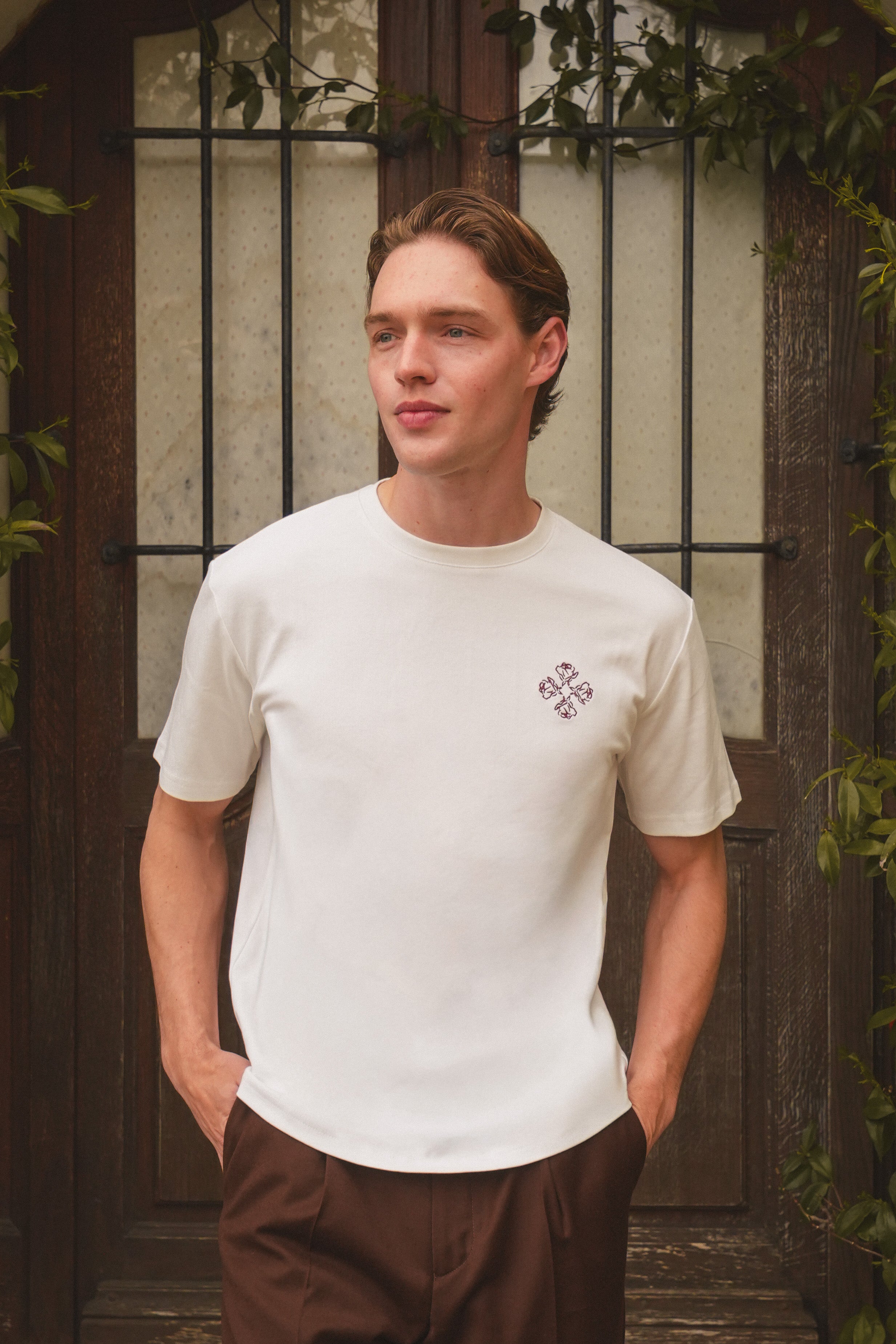 Rose logo t-shirt - Off White