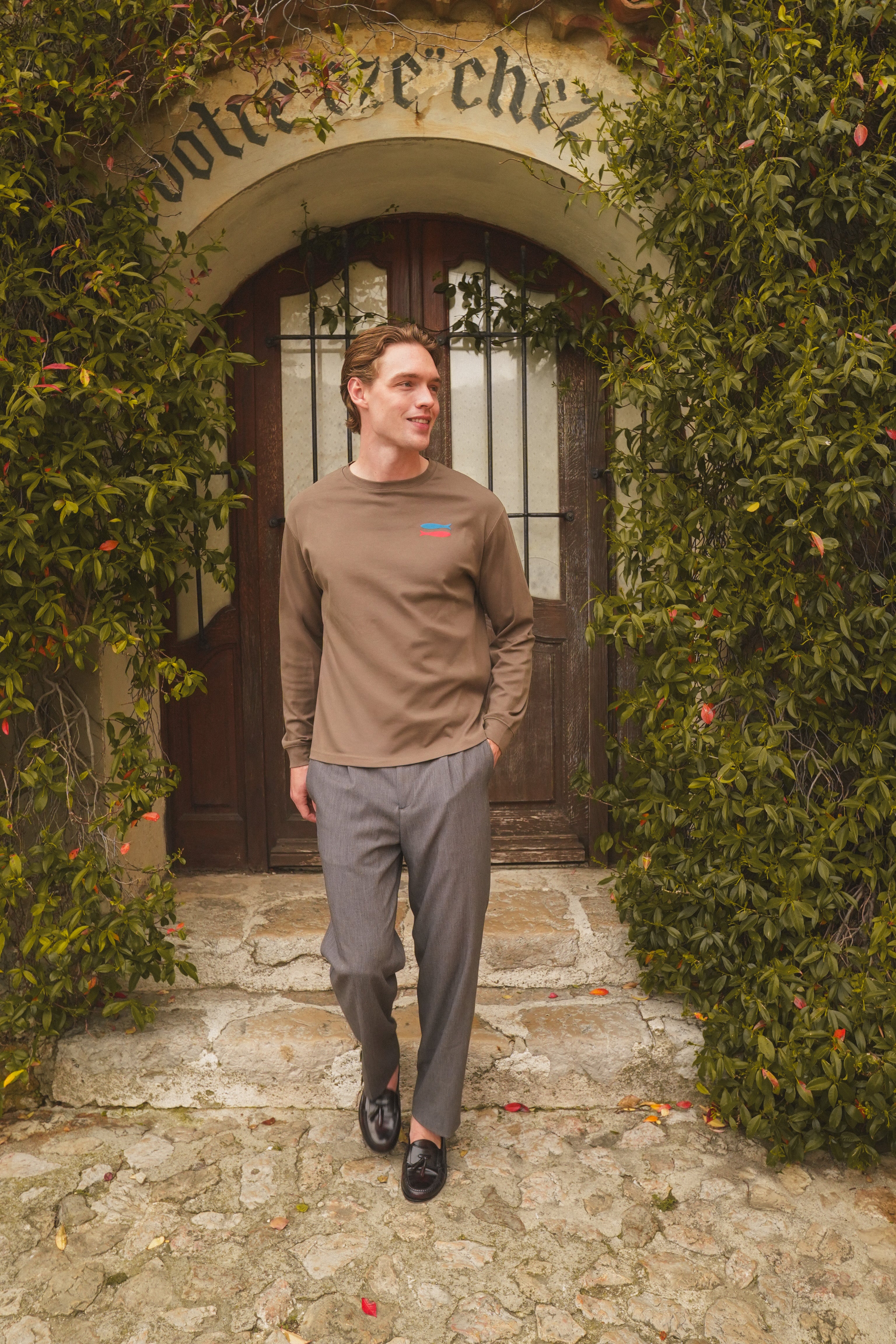 Poisson double longsleeve - brown