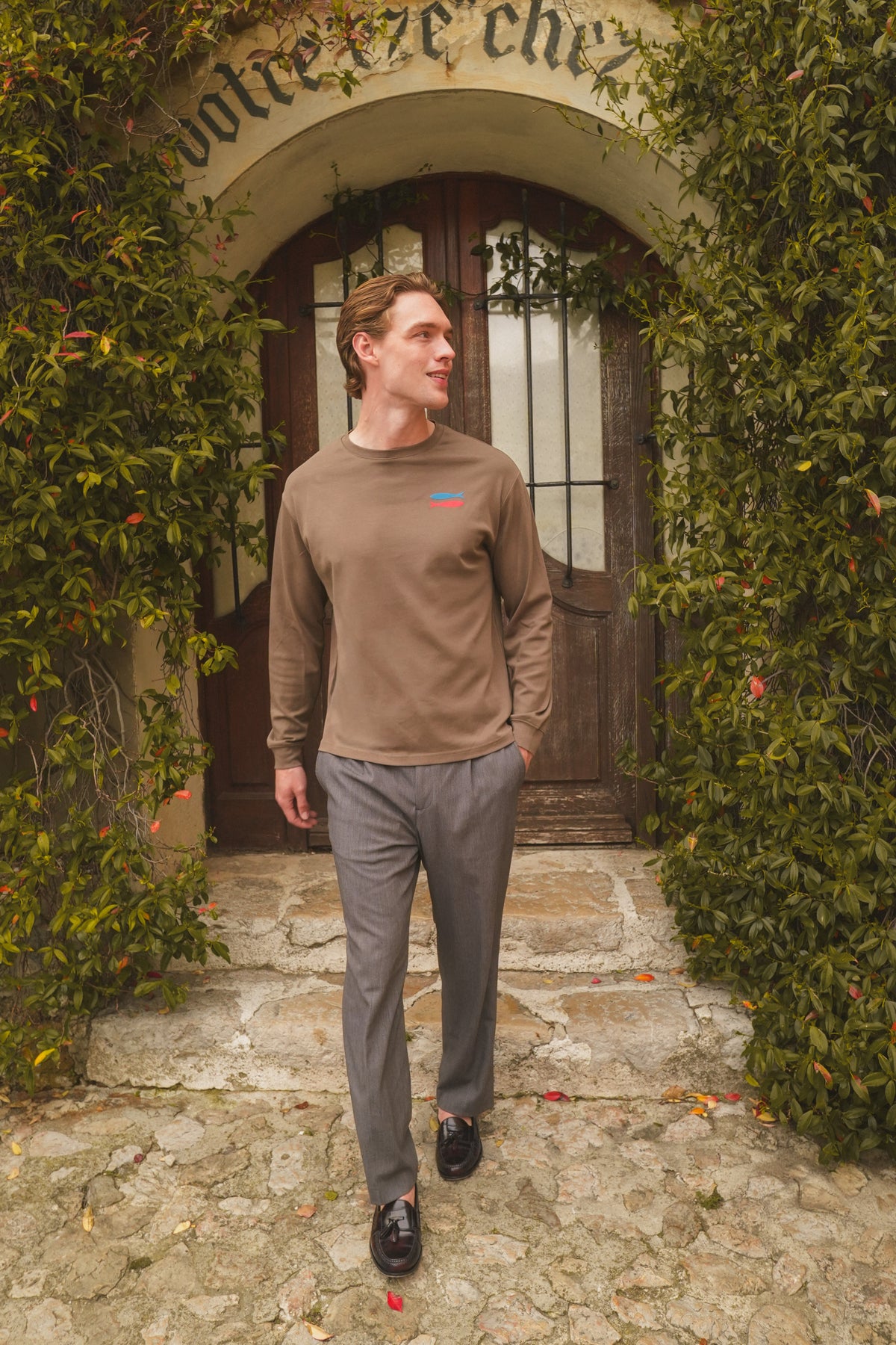 Poisson double longsleeve - brown