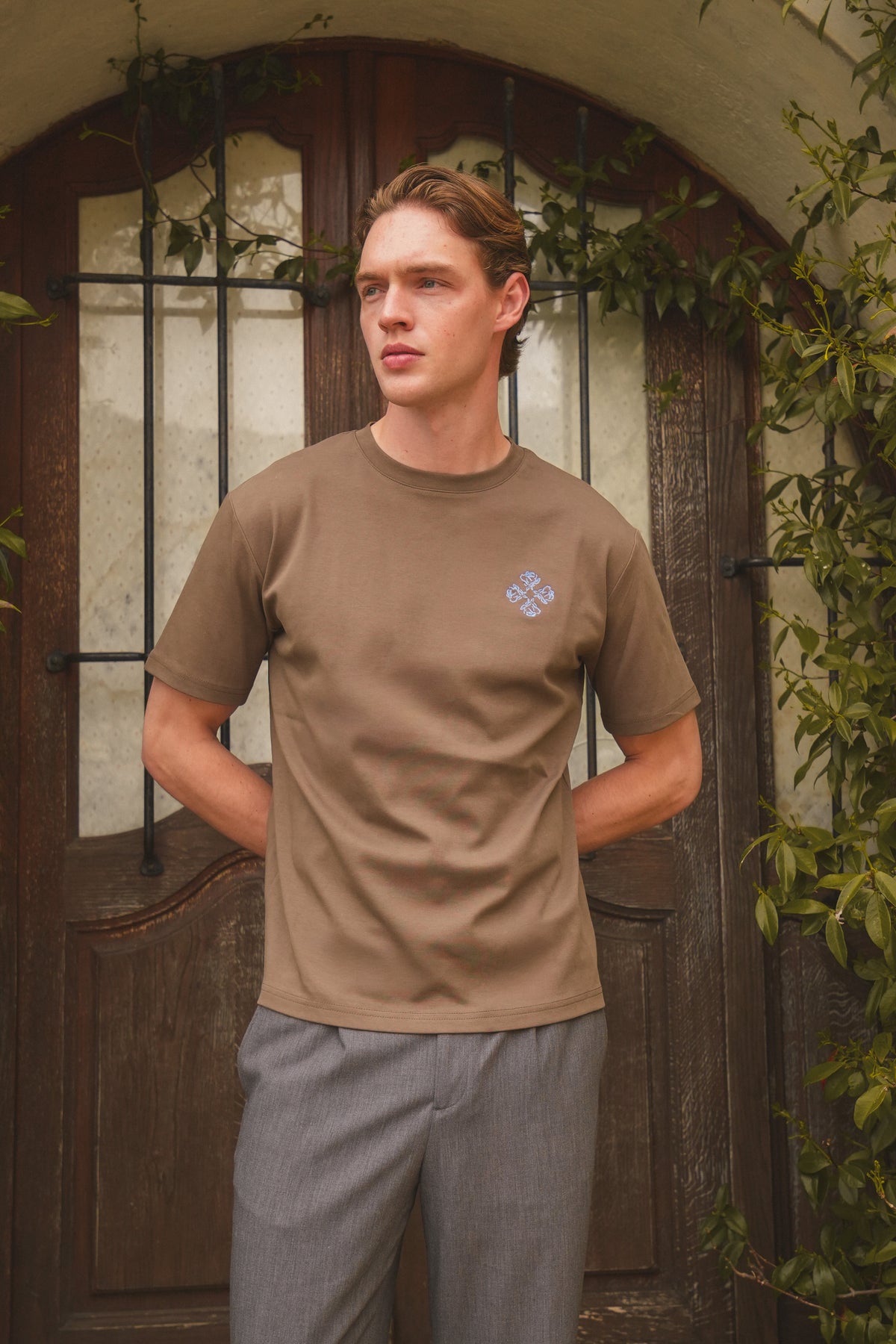Rose logo t-shirt - Brown