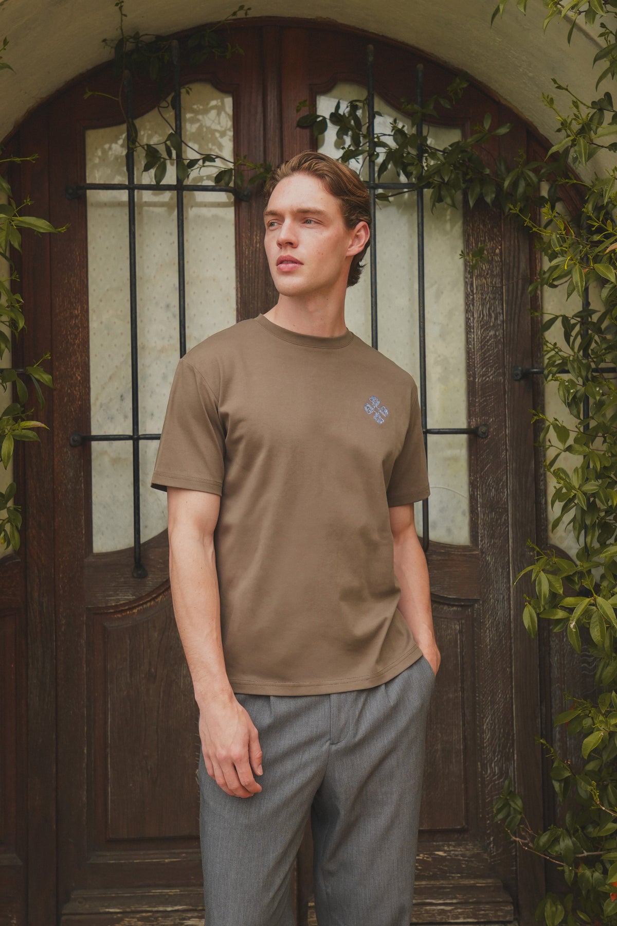 Rose logo t-shirt - Brown