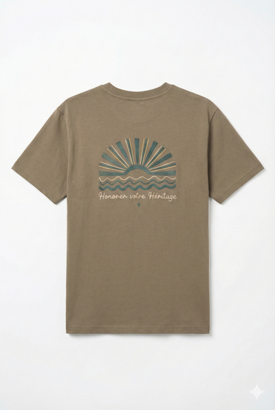 Honorer embroidery tee - Brown