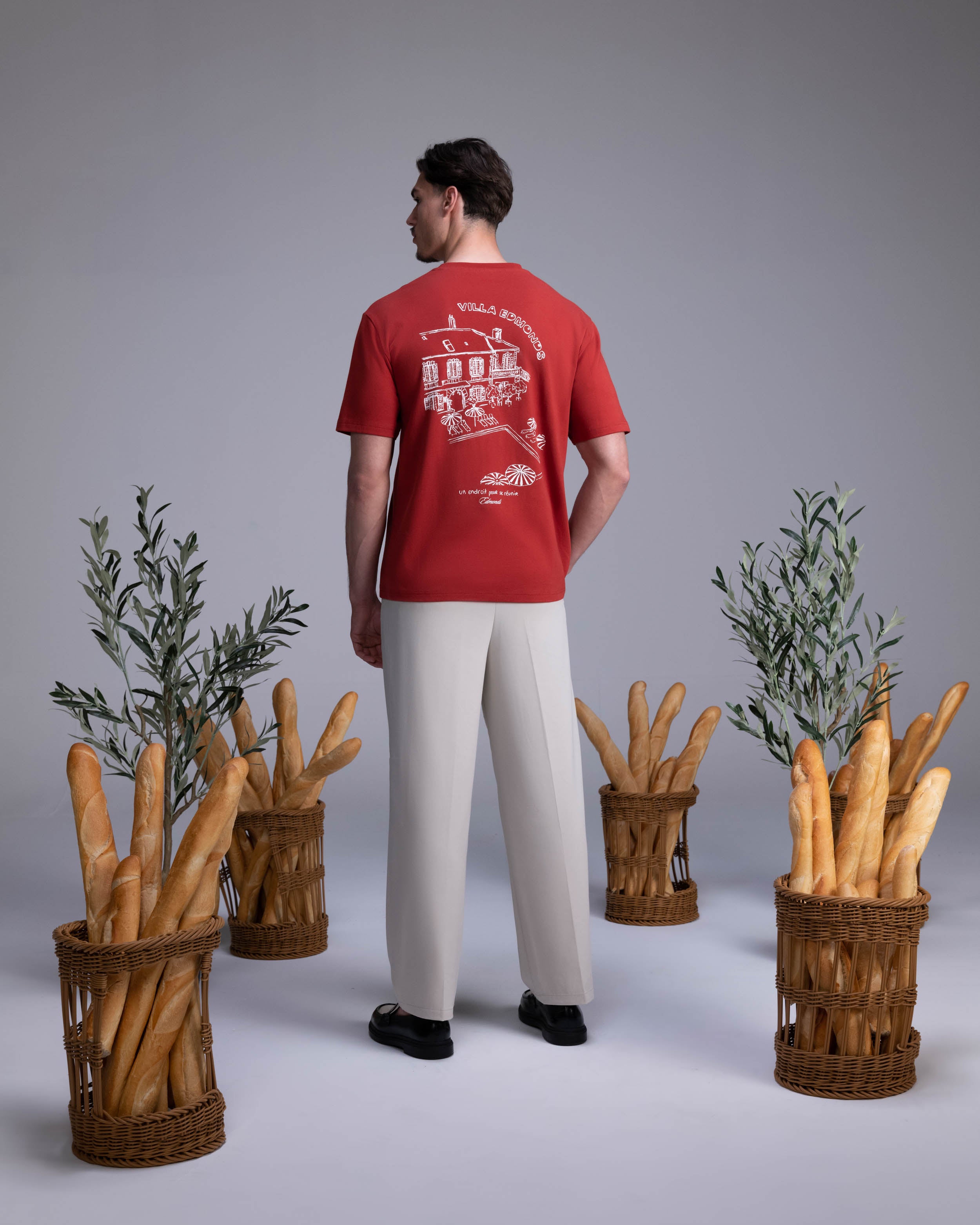 Villa Edmonds T-shirt - Bordeaux