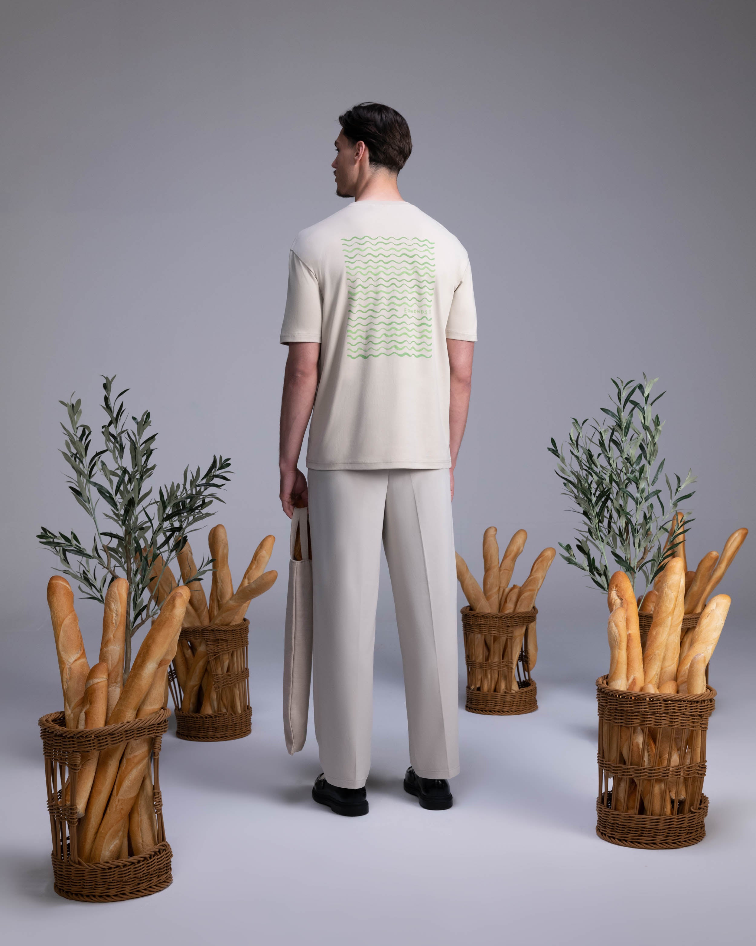 Lamé T-shirt - Light sand
