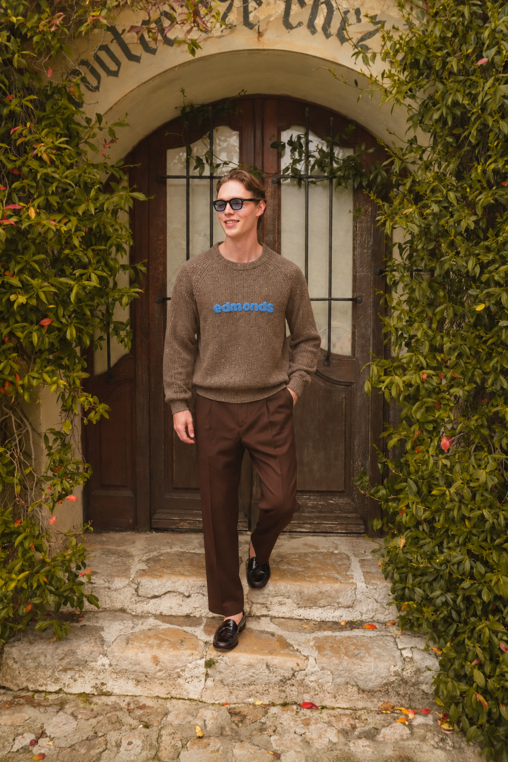 knit crewneck jour de froid - Brown