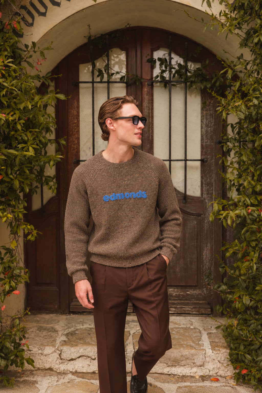 knit crewneck jour de froid - Brown